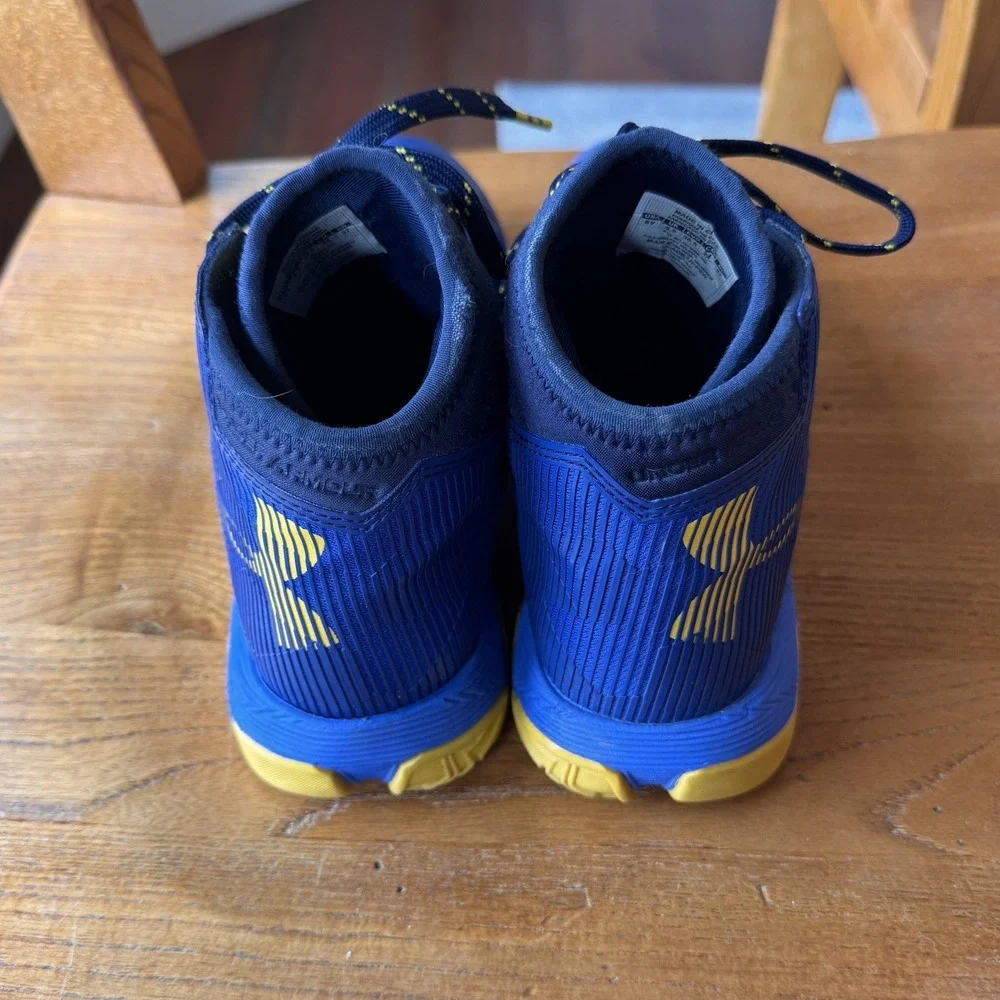 Under Armour Curry 2.5 Dub Nation Blue Yellow Basketball Shoes 6Y 1274062-400